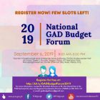 7th National GAD Budget Forum for National Government Agencies, Attached Offices, Bureaus, State Universities and Colleges and Government-Owned and Controlled Corporations