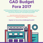 GAD Planning and Budgeting Fora for National Government Agencies, Attached Offices, Bureaus, State Universities and Colleges and Government-Owned and Controlled Corporations