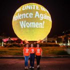 UNFPA, PCW, SM Cares kick off campaign to end violence against women by turning MOA globe, other mall LED displays orange